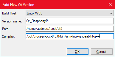 Registering Qt build for the Raspberry Pi