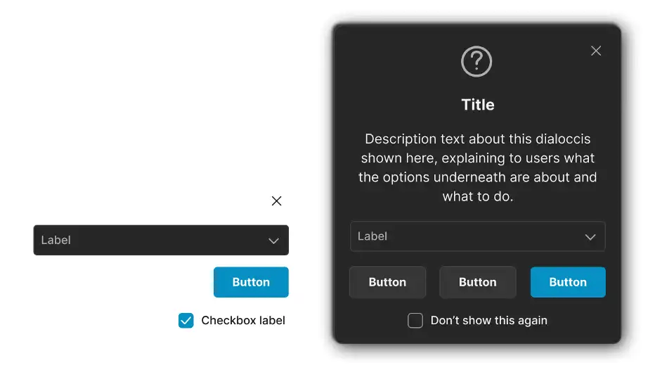 Visual representation showing how smaller components on the left are nested within a larger component on the right, demonstrating the principle of hierarchical composition in atomic design systems.