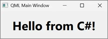 A "hello world" example of using Qt as a C# UI framework