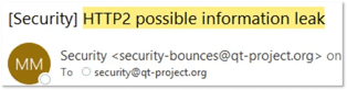 Email: Possible information leak