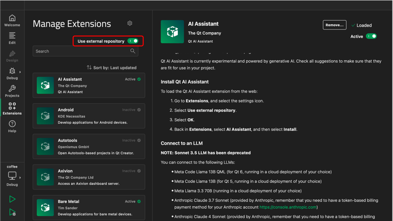 OpenAI向けQMLコーディング性能向上 – Qt AI Assistant v0.9.6 リリース
