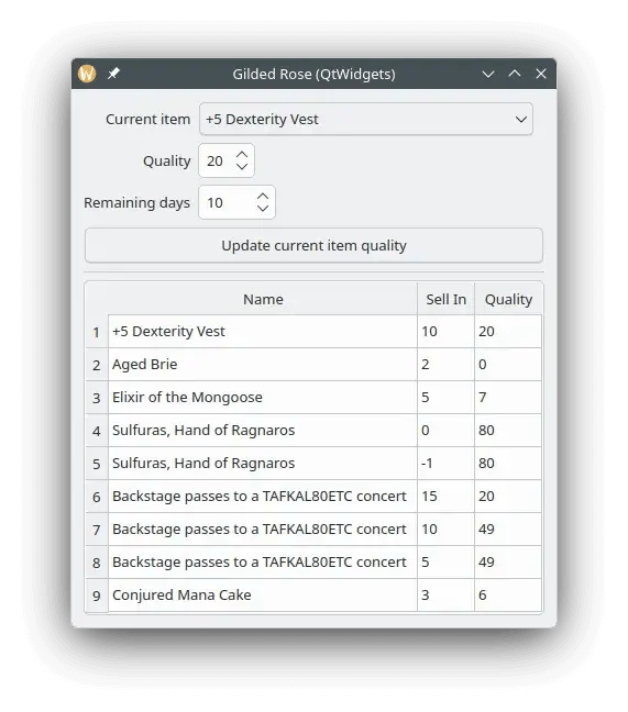 EniokaBlogs-gildedrose-qtwidgets