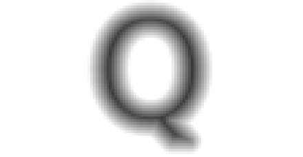 Distance field for letter Q in Deja Vu Sans