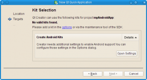 Screenshot of new kit selection feature in Qt Creator 3.0