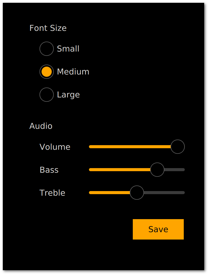 The Default style with a custom dark palette