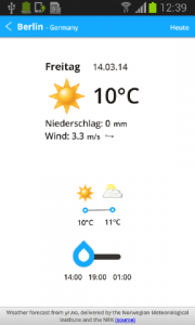 Quick Forecast in German