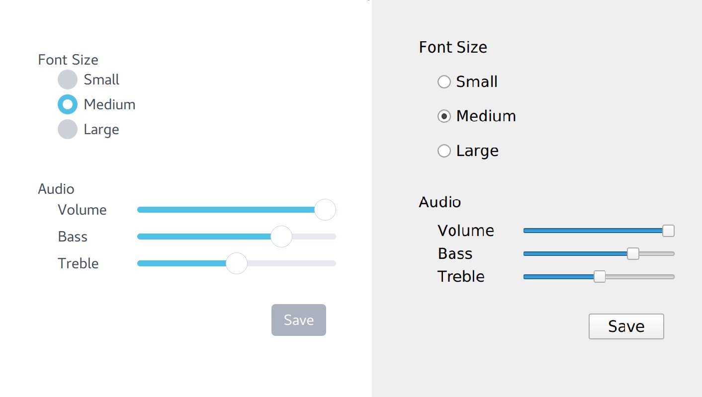 Left: Imagine style - Right: Fusion style