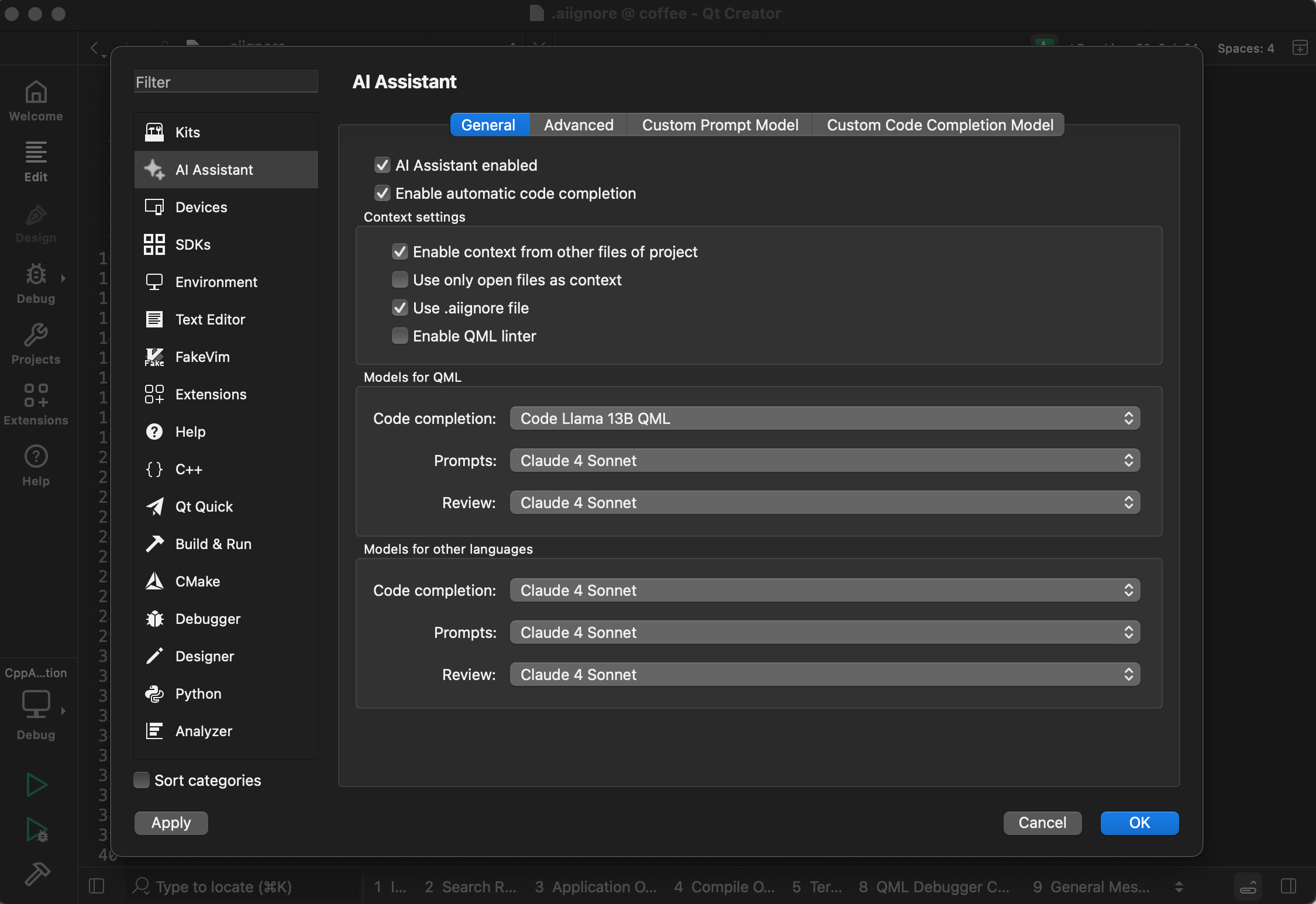 ProjectContextConfiguration