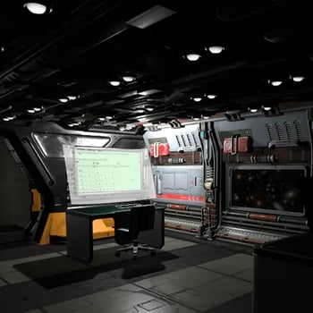 Qt's 3D Framework, example of embedding interactive 2D elements inside a 3D user interface