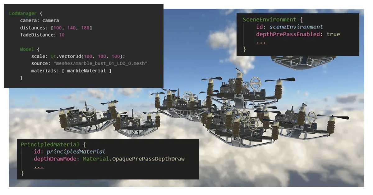 Qt's 3D Framework, examples of what will be shown in the 3D performance webinar