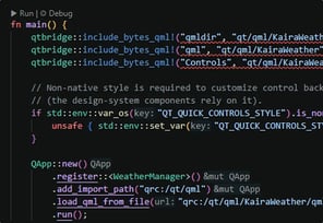 Qt Bridges for Rust highlighting backend integration