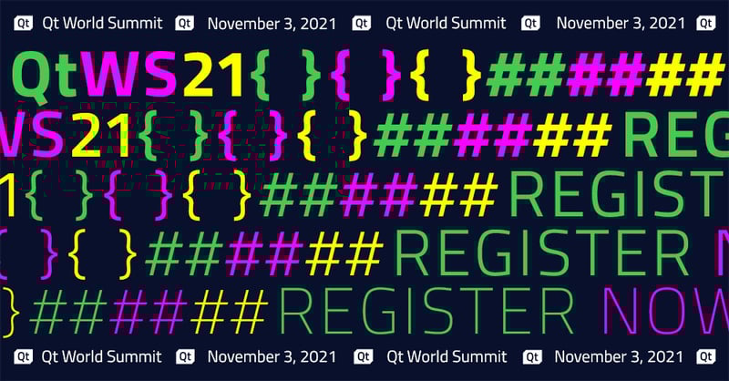 Qt World Summit 2021 – registration now open!
