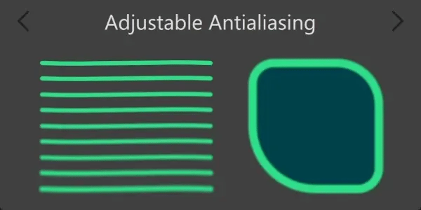 A canvas rendering example with adjustable antialiasing, which allows creatively rendering shadows, glows, and more