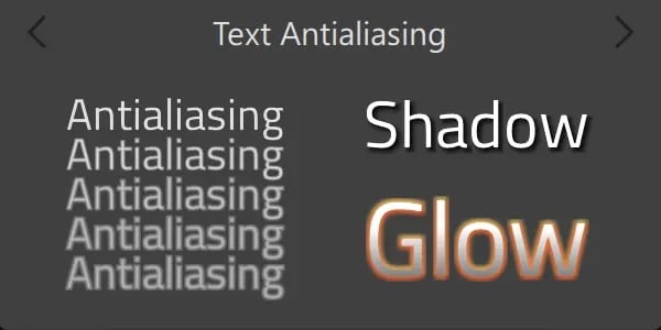 A canvas rendering example with adjustable text with the SDF technique to sharpen or blur texts