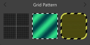 Grid pattern examples with high performance on a user interface
