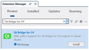 Installing Qt Bridges as a C# UI framework for Windows