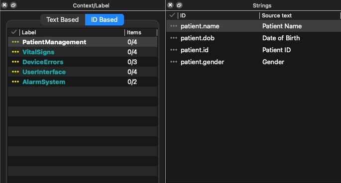 Organizing ID-Based Translations with Labels in Qt Linguist