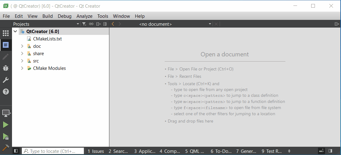 Qt Creator 6 CMake update