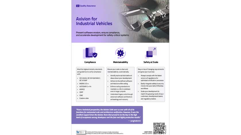 Axivion for Industrial Vehicles