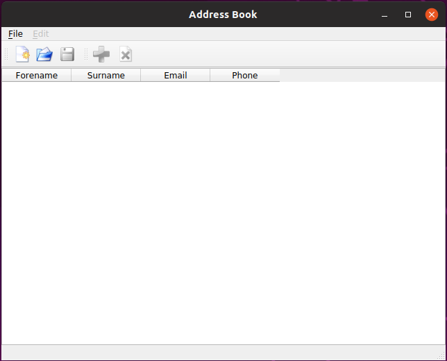 Address Book Qt App on Linux Platform