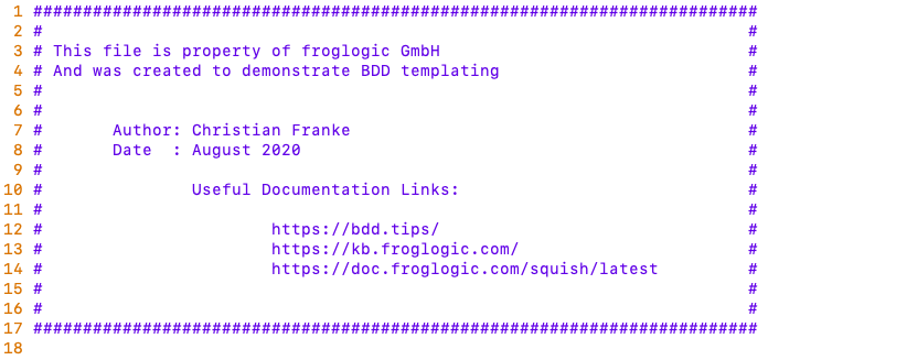Example froglogic custom feature file.