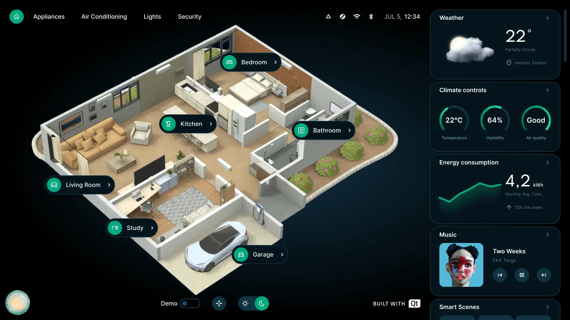 Kaira—Qt Group's Smart Home Project for a Unique Home Experience from Design to Embedded Hardware
