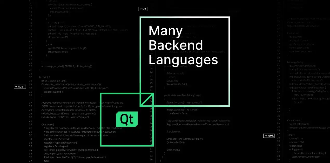 Qt Bridges Technology Preview: Qt Quick UIs for Rust and C# Developers