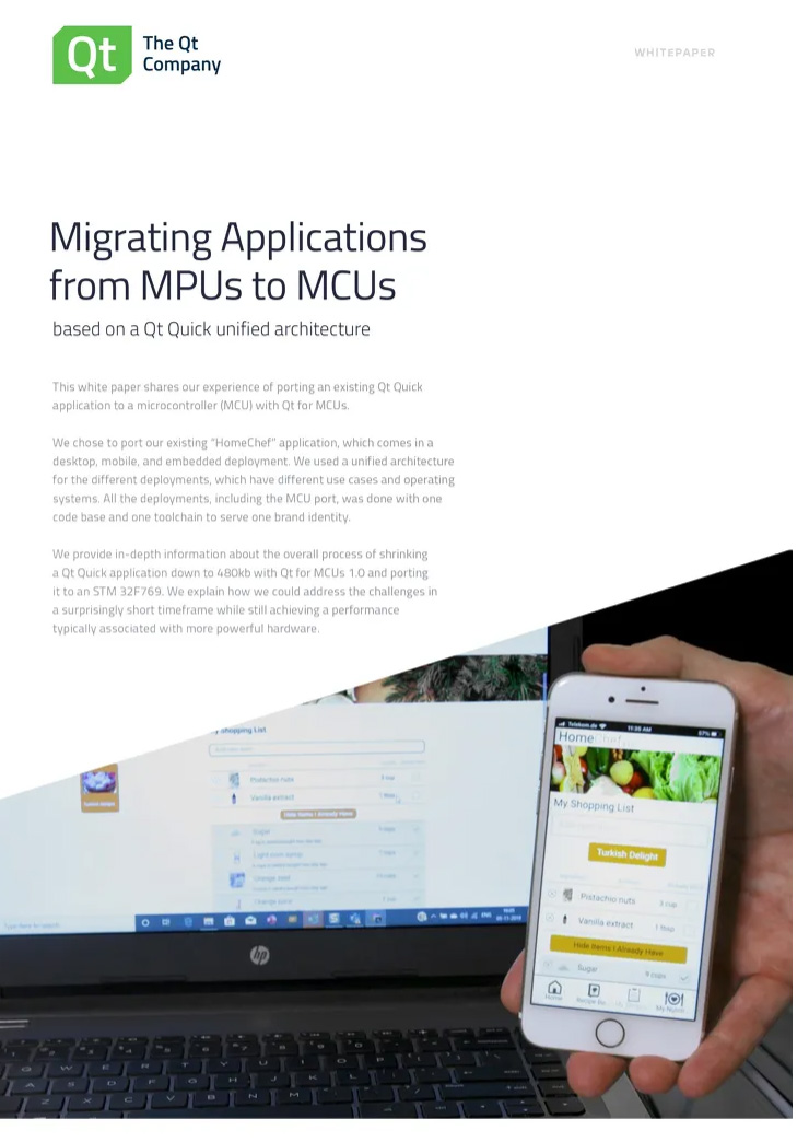 White paper: Migrating Applications from MPUs to MCUs
