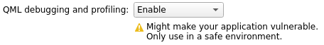 enable QML debugging